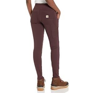 NWT Carhartt Women's Force Fitted Lightweight Utility Burgandy Leggings Sz M